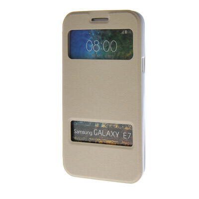 MOONCASE Two window Leather Wallet Flip Stand Pouch Case Cover for Samsung Galaxy E7 White 01
MOONCASE Two window Leather Wallet Flip Stand Pouch Case Cover for Samsung Galaxy E7 White 01