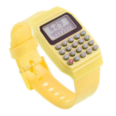 Children Electronic Calculator Silicone Date Multi-Purpose Keypad Wrist Watches YELLOW
Children Electronic Calculator Silicone Date Multi-Purpose Keypad Wrist Watches YELLOW