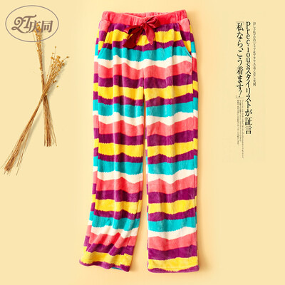 Qingtong QingTong coral velvet pajamas women autumn&winter flannel casual thick warm warm plush trousers loose home pants 96721 color stripes XL
Qingtong QingTong coral velvet pajamas women autumn&winter flannel casual thick warm warm plush trousers loose home pants 96721 color stripes XL