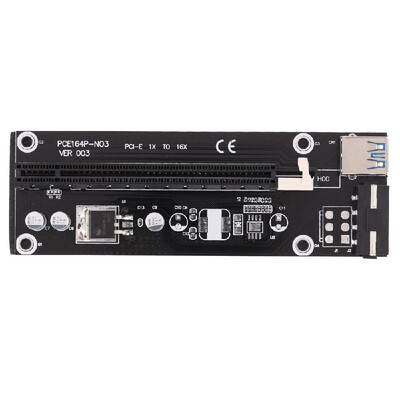 Universal USB 30 PCI-E PCI Express 1x To 16x Extender Riser Board Card Adapter with SATA Power Cable & USB Cable 
Universal USB 30 PCI-E PCI Express 1x To 16x Extender Riser Board Card Adapter with SATA Power Cable & USB Cable