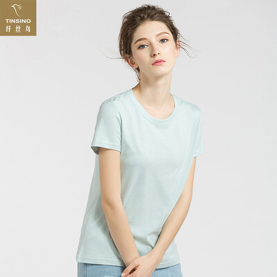 Filament bird TINSINO womens bottoming shirt comfortable&breathable slim round neck T-shirt female models WHY90421 tender carbon green
Filament bird TINSINO womens bottoming shirt comfortable&breathable slim round neck T-shirt female models WHY90421 tender carbon green