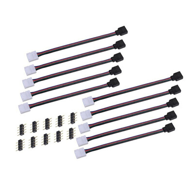 4 Pin Connector 10mm SMD 5050 Strip to 4 Pin Adapter for For SMD 5050 3528 RGB LED Strip Light Connector Cable No Soldering
4 Pin Connector 10mm SMD 5050 Strip to 4 Pin Adapter for For SMD 5050 3528 RGB LED Strip Light Connector Cable No Soldering