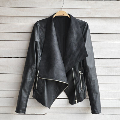Fashion Vintage Women Jacket PU Leather Patchwork Zipper Pocket Slim Short Motorcycle Coat Outerwear
Fashion Vintage Women Jacket PU Leather Patchwork Zipper Pocket Slim Short Motorcycle Coat Outerwear