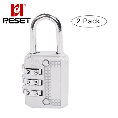 RESET 2 Pack Combination Lock 3 Digit Padlock for School Gym & Sports LockerLuggage Suitcase Baggage Luggage Locks RST-074
RESET 2 Pack Combination Lock 3 Digit Padlock for School Gym & Sports LockerLuggage Suitcase Baggage Luggage Locks RST-074