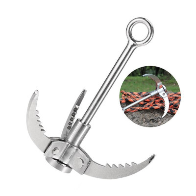 Grappling Hook Folding Foldable Survival Claw Stainless Steel Hook Outdoor Camping Exploring Mountaineering Climbing Sawtooth An 
Grappling Hook Folding Foldable Survival Claw Stainless Steel Hook Outdoor Camping Exploring Mountaineering Climbing Sawtooth An