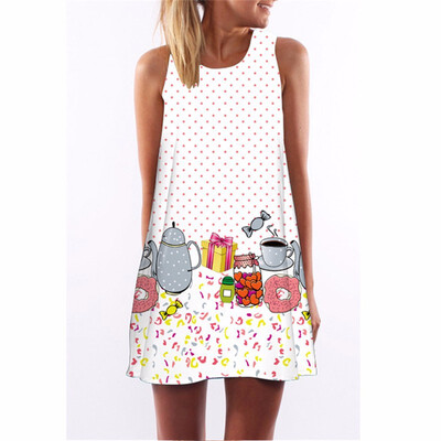 Chiffon Summer Dress Floral Print Boho Dresses For Women Casual Beach Sleeveless Sundress
Chiffon Summer Dress Floral Print Boho Dresses For Women Casual Beach Sleeveless Sundress