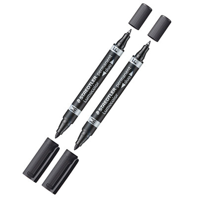 Staedtler Staedtler double-headed marker 348-9 black 2 loaded
