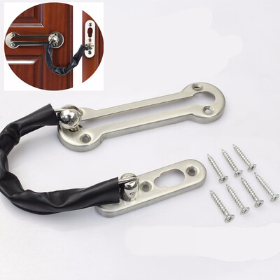 Stainless steel security anti - theft door chain lock sliding door bolt chain with leather hotel office hardware accessories
Stainless steel security anti - theft door chain lock sliding door bolt chain with leather hotel office hardware accessories