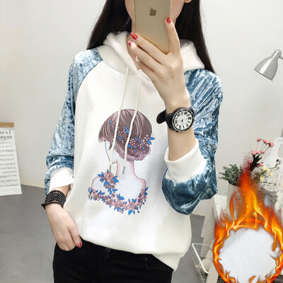 JOY OF JOY 2018 winter new plus velvet thick sweater womens head hooded Korean version of the new loose student long sleeve female JWWY189341 blue
JOY OF JOY 2018 winter new plus velvet thick sweater womens head hooded Korean version of the new loose student long sleeve female JWWY189341 blue