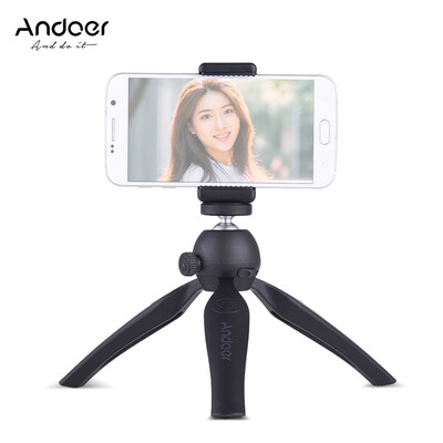 Andoer K7 Mini Tabletop Tripod 2-Level Adjustable Working Heights 14" Screw Mount with Adjustable Phone Holder for DSLR Camera Mo
Andoer K7 Mini Tabletop Tripod 2-Level Adjustable Working Heights 14" Screw Mount with Adjustable Phone Holder for DSLR Camera Mo