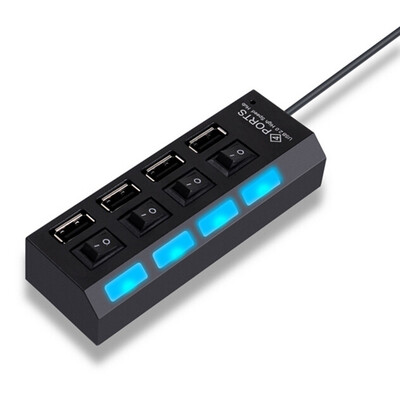 NEW Arrival USB Hub 2.0 High Speed 4 port LED USB Splitter 480 Mbps Hub USB On/Off Switch For PC Computer Peripheral Accessorie
NEW Arrival USB Hub 2.0 High Speed 4 port LED USB Splitter 480 Mbps Hub USB On/Off Switch For PC Computer Peripheral Accessorie