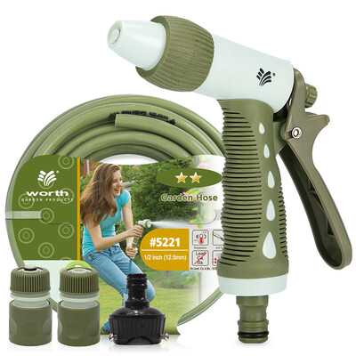 WORTH car wash water gun set high pressure adjustable water gun gardening watering car wash water gun multi-purpose multi-purpose 15 m water pipe set
WORTH car wash water gun set high pressure adjustable water gun gardening watering car wash water gun multi-purpose multi-purpose 15 m water pipe set