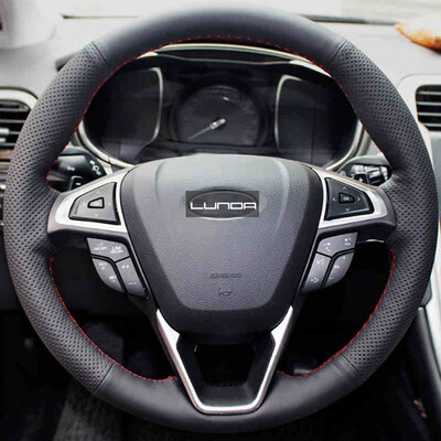 LUNDA Black Leather Car Steering Wheel Cover for Ford Fusion Edge 2015 2016 Mondeo 2013 2014 hand-stitched steering wheel cover
LUNDA Black Leather Car Steering Wheel Cover for Ford Fusion Edge 2015 2016 Mondeo 2013 2014 hand-stitched steering wheel cover