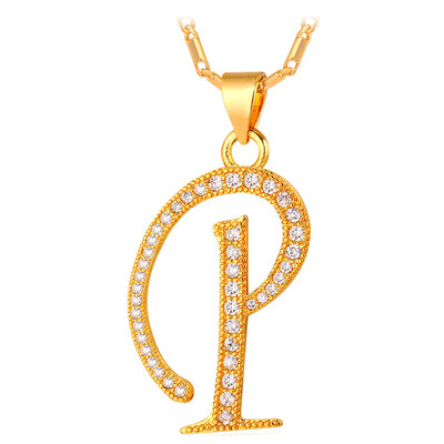 U7 Capital Initial Letter P Necklace Women Men Jewelry 2016 New Fashion Platinum / Gold Plated Alphabet Letter Pendant
U7 Capital Initial Letter P Necklace Women Men Jewelry 2016 New Fashion Platinum / Gold Plated Alphabet Letter Pendant