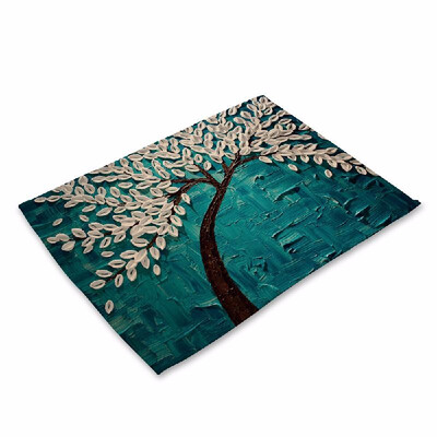 Oil Painting Pattern Polyester Placemat Heat resistant Stain resistant Anti slip Table Mat Bowl Coaster Dining Tableware Pad for D
Oil Painting Pattern Polyester Placemat Heat resistant Stain resistant Anti slip Table Mat Bowl Coaster Dining Tableware Pad for D