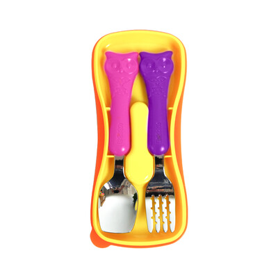 Korea Edison childrens tableware baby spoon fork set childrens stainless steel fork spoon set owl series big children models powder purple 4 years old
Korea Edison childrens tableware baby spoon fork set childrens stainless steel fork spoon set owl series big children models powder purple 4 years old