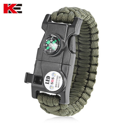 EMAK Outdoor Multifunctional Paracord Bracelet Scraper LED Light Whistle Flint Compass Survival Tool Multi-functional emergency ro
EMAK Outdoor Multifunctional Paracord Bracelet Scraper LED Light Whistle Flint Compass Survival Tool Multi-functional emergency ro