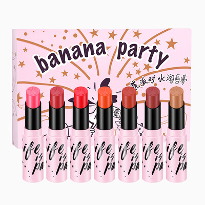 Boiler populart banana party moisturizing lip balm seven color gift box set lipstick lasting moisturizing non-stick cup lip gloss
Boiler populart banana party moisturizing lip balm seven color gift box set lipstick lasting moisturizing non-stick cup lip gloss