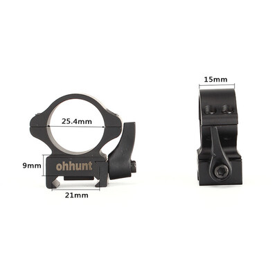 ohhunt Tactical Steel Quick Release Rings 1 inch 2PCs Low High Profile Scope Mount Picatinny Weaver Rings for Hunting Riflescope
ohhunt Tactical Steel Quick Release Rings 1 inch 2PCs Low High Profile Scope Mount Picatinny Weaver Rings for Hunting Riflescope