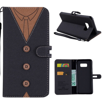 MOONCASE Samsung Galaxy S8 stitching embossed mens leather case - black
MOONCASE Samsung Galaxy S8 stitching embossed mens leather case - black