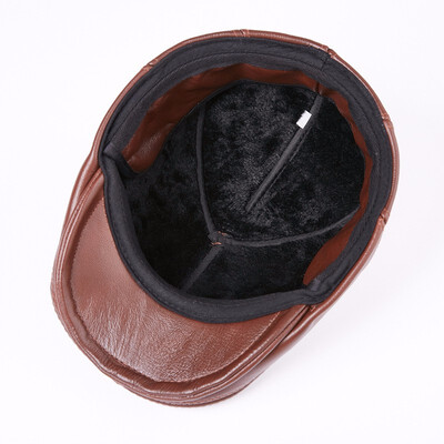 Adult Genuine Leather Hat Mens Winter Warm Leather Cap Male Peaked Cap Youn Man Visors Cap Ear Protection Hats B-7211
Adult Genuine Leather Hat Mens Winter Warm Leather Cap Male Peaked Cap Youn Man Visors Cap Ear Protection Hats B-7211