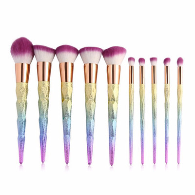10pcs 3D Dazzle Rainbow Glitter Unicorn Foundation Blending Power Eyeshadow Makeup Brushes Set Cosmetic Beauty Make Up Brush
10pcs 3D Dazzle Rainbow Glitter Unicorn Foundation Blending Power Eyeshadow Makeup Brushes Set Cosmetic Beauty Make Up Brush