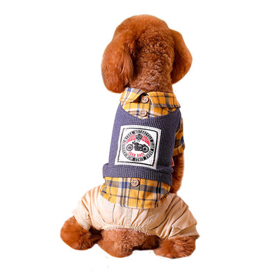 Huayuan favors hoopet pet dog clothes Teddy Bomei small dog autumn&winter plaid shirt navy blue print four feet 2XL
Huayuan favors hoopet pet dog clothes Teddy Bomei small dog autumn&winter plaid shirt navy blue print four feet 2XL