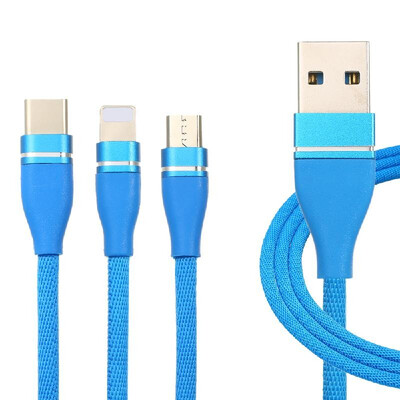 3in1 USB Cable Multiple 3ft Nylon Coarted Smartphone Charging Cord with Micro USB Connectors Ports Nylon Cords Adapter for iPhone
3in1 USB Cable Multiple 3ft Nylon Coarted Smartphone Charging Cord with Micro USB Connectors Ports Nylon Cords Adapter for iPhone