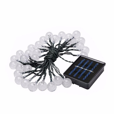 6M 197Ft 30 LED Solar Crystal Ball String Outdoor Light Colorful 8 Lighting Modes IP65 Water Resistance Built in 600mAh Rechargea
6M 197Ft 30 LED Solar Crystal Ball String Outdoor Light Colorful 8 Lighting Modes IP65 Water Resistance Built in 600mAh Rechargea