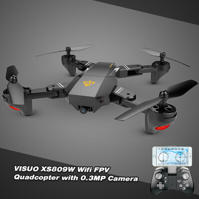 VISUO XS809W Wifi FPV 03MP Camera Foldable 24G 6-Axis Gyro Selfie Drone RC Quadcopter G-Sensor RTF
VISUO XS809W Wifi FPV 03MP Camera Foldable 24G 6-Axis Gyro Selfie Drone RC Quadcopter G-Sensor RTF