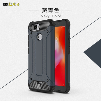 Fivice Xiaomi Redmi 6 case Luxury Silicone Diamond Armor PC Hard Shell Phone Case
