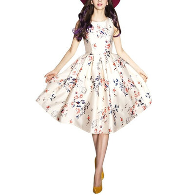 Buenos Ninos Womens Sleeveless Flower Printed Vintage Cocatail Flare Dresses
Buenos Ninos Womens Sleeveless Flower Printed Vintage Cocatail Flare Dresses