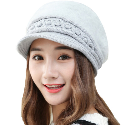 MAXVIVI autumn&winter new solid color double plus velvet rabbit fur hat ladies wild Korean earmuffs warm knit hat wool hat MMZ843058 gray
MAXVIVI autumn&winter new solid color double plus velvet rabbit fur hat ladies wild Korean earmuffs warm knit hat wool hat MMZ843058 gray