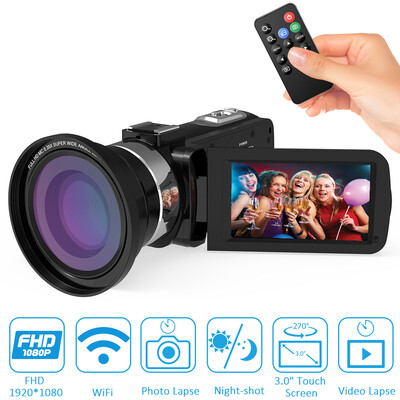 Andoer 1080P HD WiFi Digital Video Camera Camcorder DV Recorder 16X Zoom 30" LCD Touchscreen IR Night Vision with Hot Shoe Mount
Andoer 1080P HD WiFi Digital Video Camera Camcorder DV Recorder 16X Zoom 30" LCD Touchscreen IR Night Vision with Hot Shoe Mount