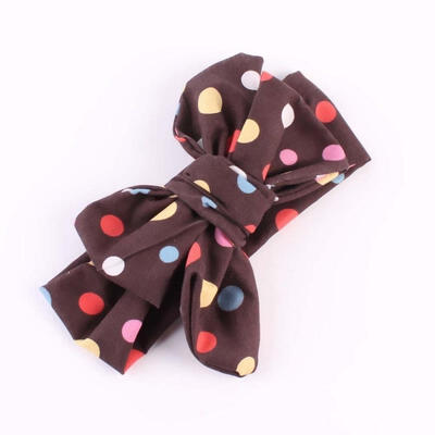 Infant Baby Girls Hair Accessories Dot Bow Hairband Headband Hair Band Headwear