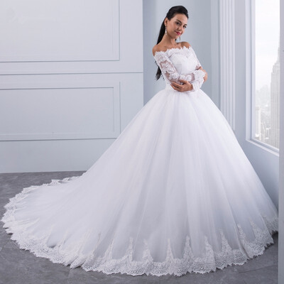 Vestidos de Noiva Ball Gown Lace Wedding Dress Long Sleeves Off Shoulder Tulle Puffy Bride Gowns Casamento Mariage
Vestidos de Noiva Ball Gown Lace Wedding Dress Long Sleeves Off Shoulder Tulle Puffy Bride Gowns Casamento Mariage