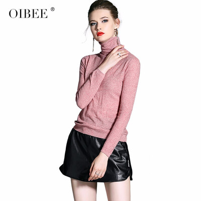 OIBEE2018 autumn new womens high collar knit top stretch sweater long sleeve bottoming shirt winter female 
OIBEE2018 autumn new womens high collar knit top stretch sweater long sleeve bottoming shirt winter female