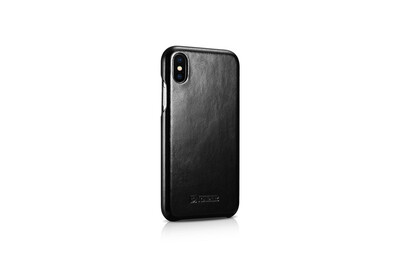 iCARER Luxury Genuine Leather Cover For iPhone XS Max Case Flip Cover Retro Hard Back Phone Case