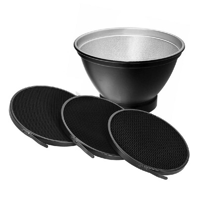 210mm Elinchrom Mount Reflector Diffuser Shade Lamp Shade with 10° 30° 50° Honeycomb Grids for Elinchrom Mount Studio Strobe Flash
210mm Elinchrom Mount Reflector Diffuser Shade Lamp Shade with 10° 30° 50° Honeycomb Grids for Elinchrom Mount Studio Strobe Flash