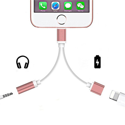 2 in 1 Audio Adapter 8 Pin 2 to 35mm Aux Headphone Jack for iphone 7 Plus 7 adapter for listen to music&charge only
2 in 1 Audio Adapter 8 Pin 2 to 35mm Aux Headphone Jack for iphone 7 Plus 7 adapter for listen to music&charge only