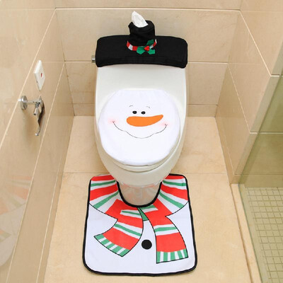 Christmas Bathroom Decorations Santa Toilet Seat Cover&Rug Foot Pad Set Tank Cover with Tissue Box Holder Household Supplies
Christmas Bathroom Decorations Santa Toilet Seat Cover&Rug Foot Pad Set Tank Cover with Tissue Box Holder Household Supplies