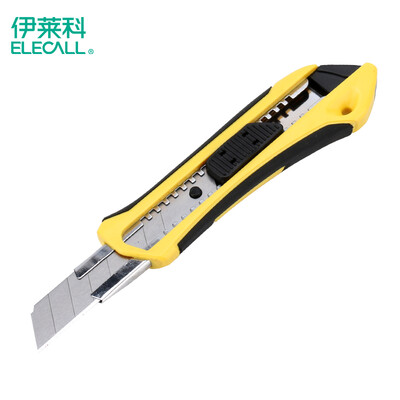 Elecco ELECALL utility knife yellow black plastic industrial multi-function stainless steel wallpaper knife small manual multi-purpose wallpaper knife heavy duty telescopic knife ET010002
Elecco ELECALL utility knife yellow black plastic industrial multi-function stainless steel wallpaper knife small manual multi-purpose wallpaper knife heavy duty telescopic knife ET010002
