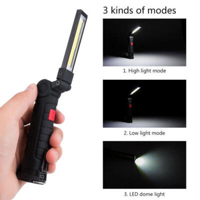 COB LED Rechargeable Work Light Magnet Flashlight with Hook Folding Torch Lamp 
COB LED Rechargeable Work Light Magnet Flashlight with Hook Folding Torch Lamp