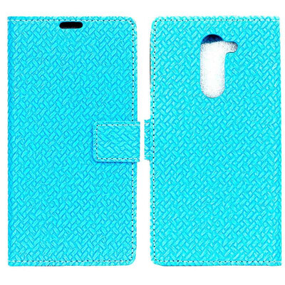MOONCASE Millet Pocophone F1 woven leather case - blue