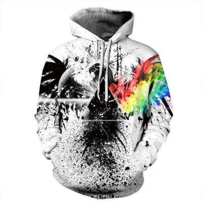 Couples Men Women 3D Warm Print Hoodies Sweatshirt Jacket Pullover Tops yyUK