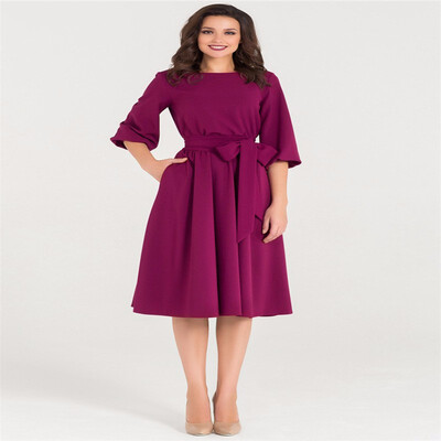 2018 Autumn Vintage Soild Lantern Sleeve A-Line Dress Women Elegant O-Neck Half Sleeve Pocket Sashes Knee-Length Casual Dress
2018 Autumn Vintage Soild Lantern Sleeve A-Line Dress Women Elegant O-Neck Half Sleeve Pocket Sashes Knee-Length Casual Dress