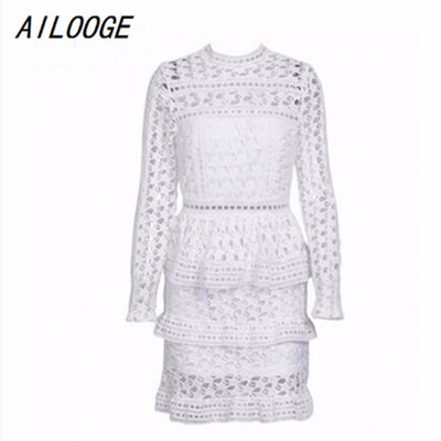 Elegant hollow out ruffle lace dress Women vintage long sleeve slim short dress Sexy christmas party dress vestidos
Elegant hollow out ruffle lace dress Women vintage long sleeve slim short dress Sexy christmas party dress vestidos