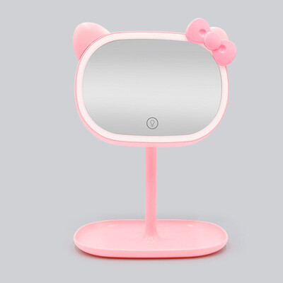New KT makeup mirror USB charging folding desk mirror with LED makeup mirror lamp 
New KT makeup mirror USB charging folding desk mirror with LED makeup mirror lamp