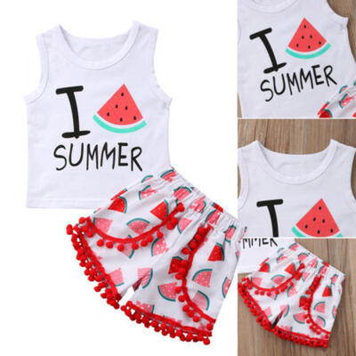 Toddler Kids Girl Sunshine Vest TopStriped Short Pants 2PCS Clothes Outfit Set 
Toddler Kids Girl Sunshine Vest TopStriped Short Pants 2PCS Clothes Outfit Set