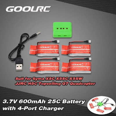 Remote Control Toys 4Pcs 37V 600mAh 25C Lipo Battery&4-Port Charger Set for Syma X5C X5SC X5SW JJRC H5C Topselling Q7 Quadcop
Remote Control Toys 4Pcs 37V 600mAh 25C Lipo Battery&4-Port Charger Set for Syma X5C X5SC X5SW JJRC H5C Topselling Q7 Quadcop